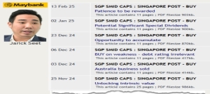 SINGPOST: What if Jarick's call hits the mark? Analyst's case for staying patient with this stock